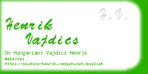 henrik vajdics business card
